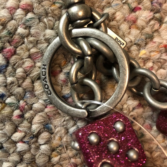 🎉 HP 🎉 🆕 Coach Dice Key Chain & Bag Charm - Picture 7 of 8